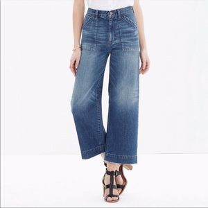 Madewell Wide Leg Crop Jeans Denim Size 26